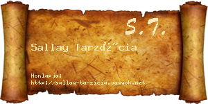 Sallay Tarzícia névjegykártya